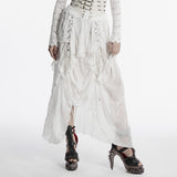 Asymmetrischer Chiffonrock im Gothic-Stil