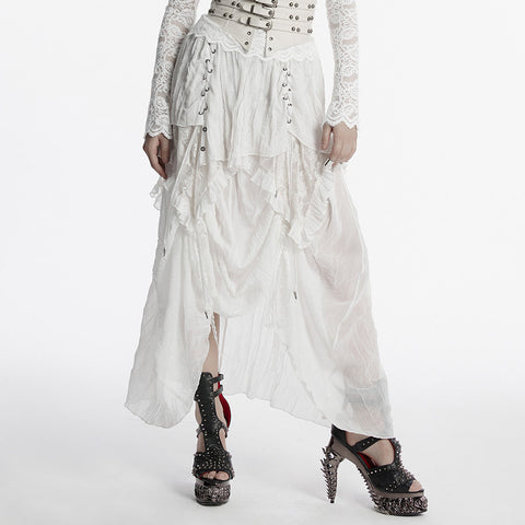 Asymmetrischer Chiffonrock im Gothic-Stil