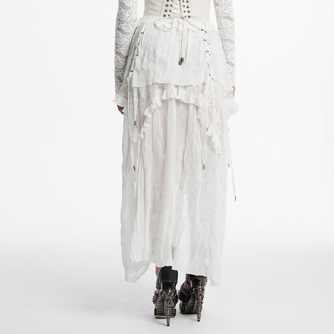 Asymmetrischer Chiffonrock im Gothic-Stil