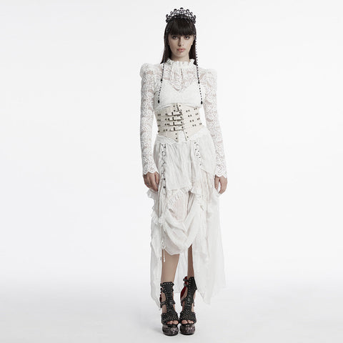 Asymmetrischer Chiffonrock im Gothic-Stil