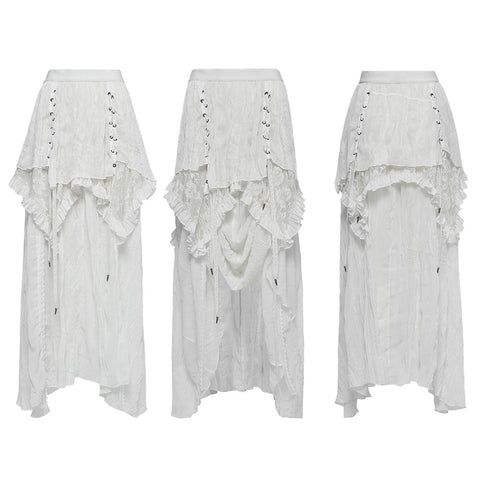 Asymmetrischer Chiffonrock im Gothic-Stil