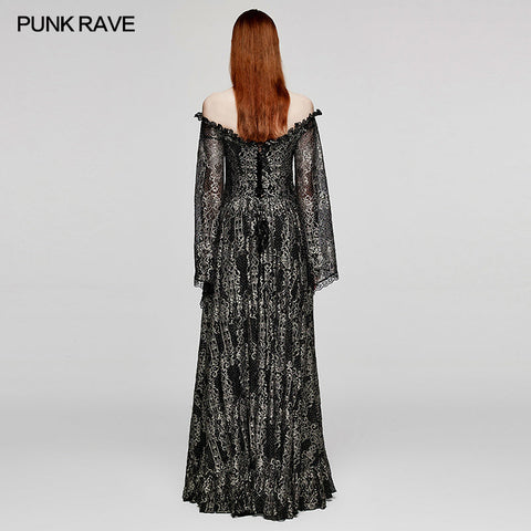 Gothic Mystery schulterfreies Kleid