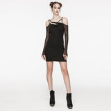 Asymmetrisches Gothic-Netzkleid