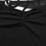 Asymmetrisches Gothic-Netzkleid