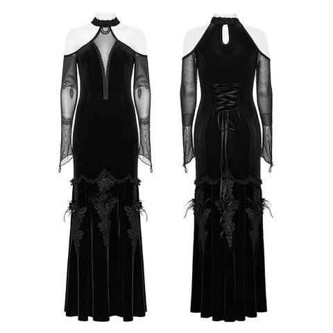 Wunderschönes schulterfreies Goth-Kleid