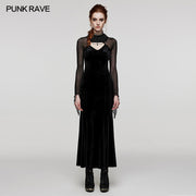 Exquisites Gothic-Samtkleid