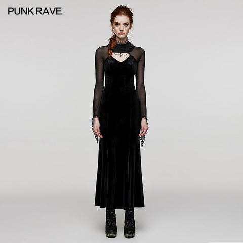 Exquisites Gothic-Samtkleid