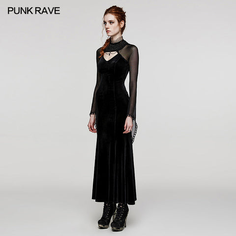Exquisites Gothic-Samtkleid