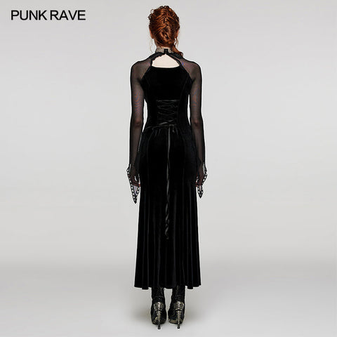 Exquisites Gothic-Samtkleid