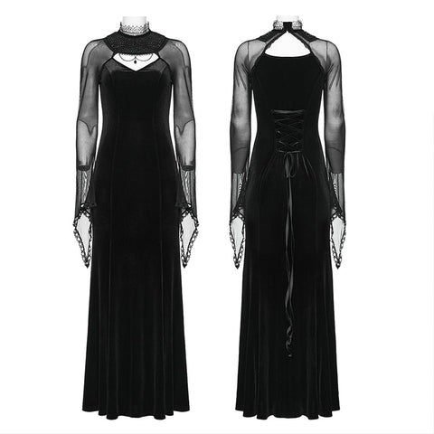 Exquisites Gothic-Samtkleid