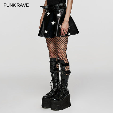 Niedlicher A-Linien-Rock aus Kunstleder