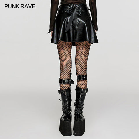 Niedlicher A-Linien-Rock aus Kunstleder