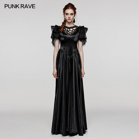 Wunderschönes, glänzendes, gewebtes Gothic-Kleid
