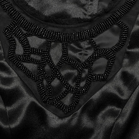 Wunderschönes, glänzendes, gewebtes Gothic-Kleid