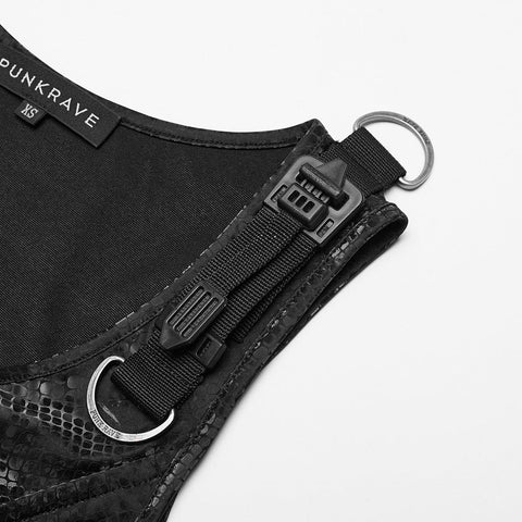 Punk sexy tiefes V-Ausschnittkleid