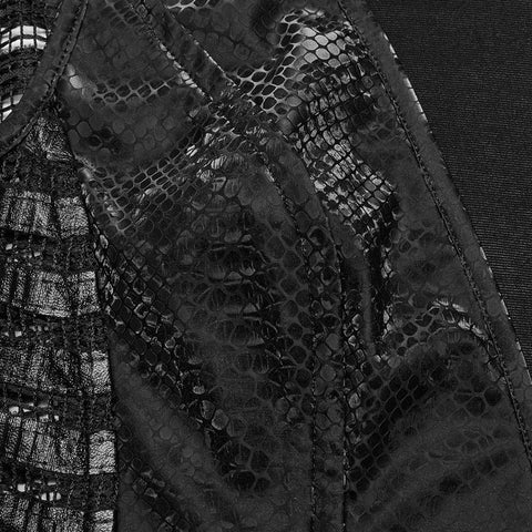 Punk sexy tiefes V-Ausschnittkleid