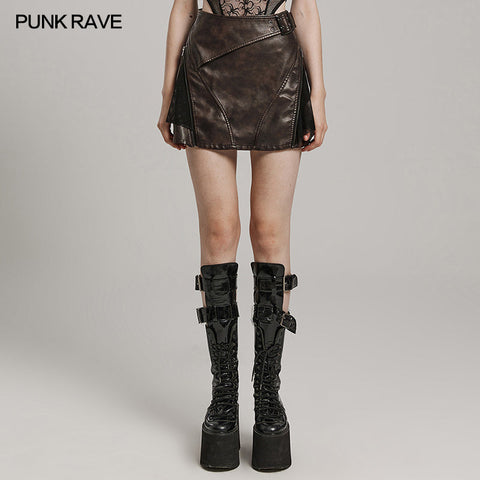 Punk kurzer Lederrock