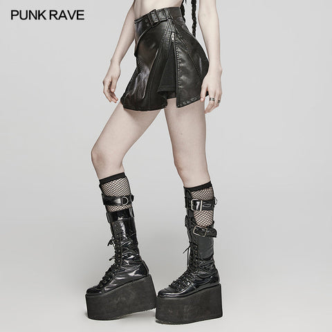 Punk kurzer Lederrock