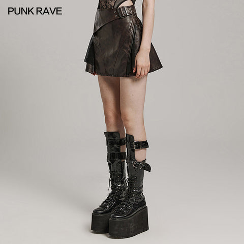Punk kurzer Lederrock