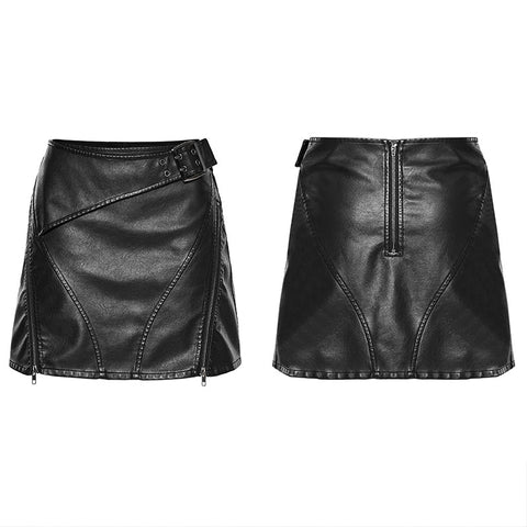 Punk kurzer Lederrock