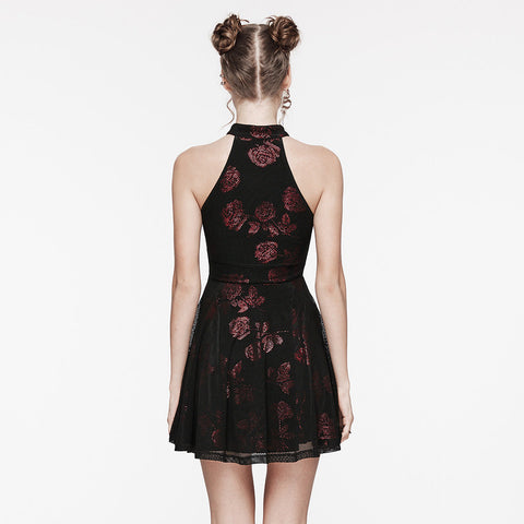 Kleid mit Gothic-Rosen-Print