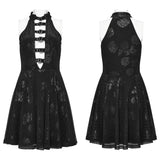 Kleid mit Gothic-Rosen-Print
