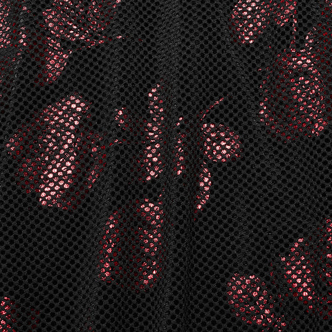 Kleid mit Gothic-Rosen-Print