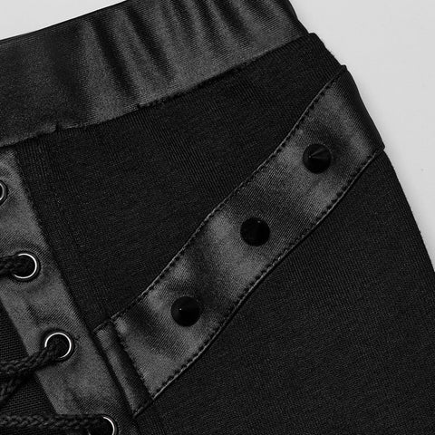 Punk cooler Schlitzrock mit Kordelzug