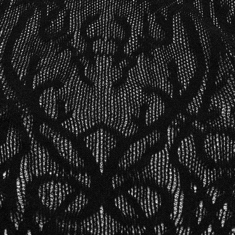Goth-Strickkleid aus elastischem Netzstoff