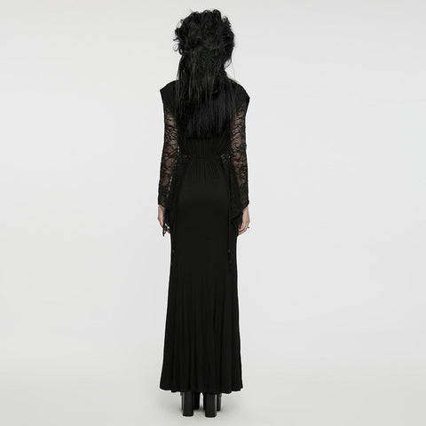Tief ausgeschnittenes Gothic-Abendkleid