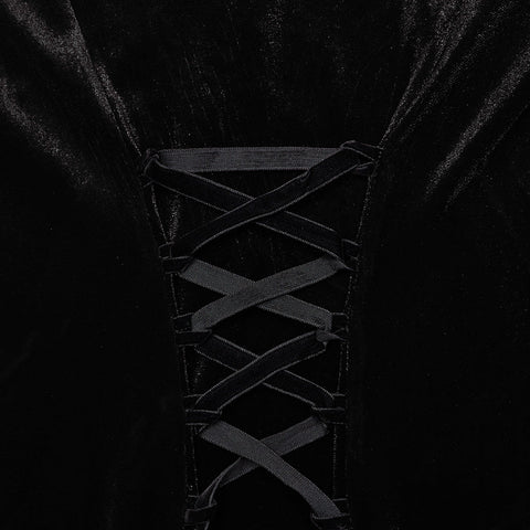Goth Sexy Samt-Spitzenkleid