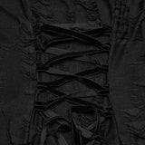 Gothic-Kleid mit unregelmäßigem Schlitz