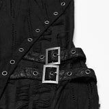 Gothic-Kleid mit unregelmäßigem Schlitz