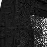 Gothic-Kleid mit unregelmäßigem Schlitz