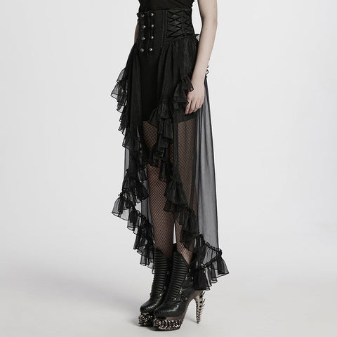 Gothic Romantischer Chiffonrock
