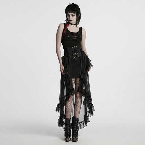 Gothic Romantischer Chiffonrock