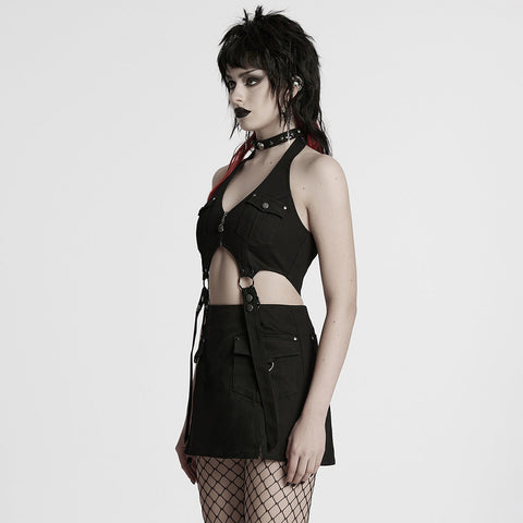 Punk Neckholderkleid
