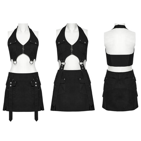 Punk Neckholderkleid