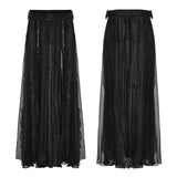 Gothic sexy Göttin Chiffon langer Rock