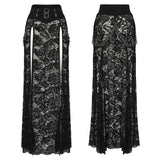 Gothic-Spitzenrock mit Schlitz
