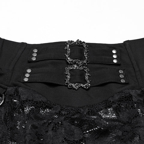Gothic-Spitzenrock mit Schlitz