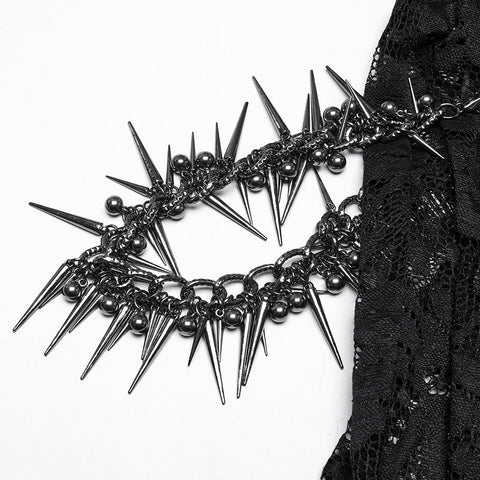 Gothic-Spitzenrock mit Schlitz