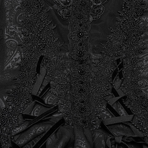 Gothic Elfen-Kleid mit schulterfreiem Schnitt
