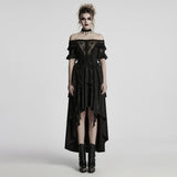 Gothic Elfen-Kleid mit schulterfreiem Schnitt
