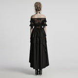 Gothic Elfen-Kleid mit schulterfreiem Schnitt