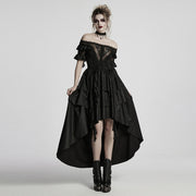 Gothic Elfen-Kleid mit schulterfreiem Schnitt