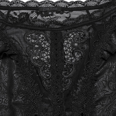 Gothic Elfen-Kleid mit schulterfreiem Schnitt