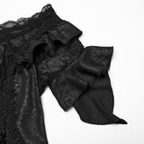 Gothic Elfen-Kleid mit schulterfreiem Schnitt