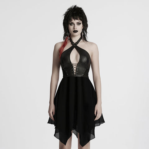 Punk Neckholderkleid