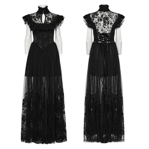 Gothic Kleid mit kleinen fliegenden Ärmeln